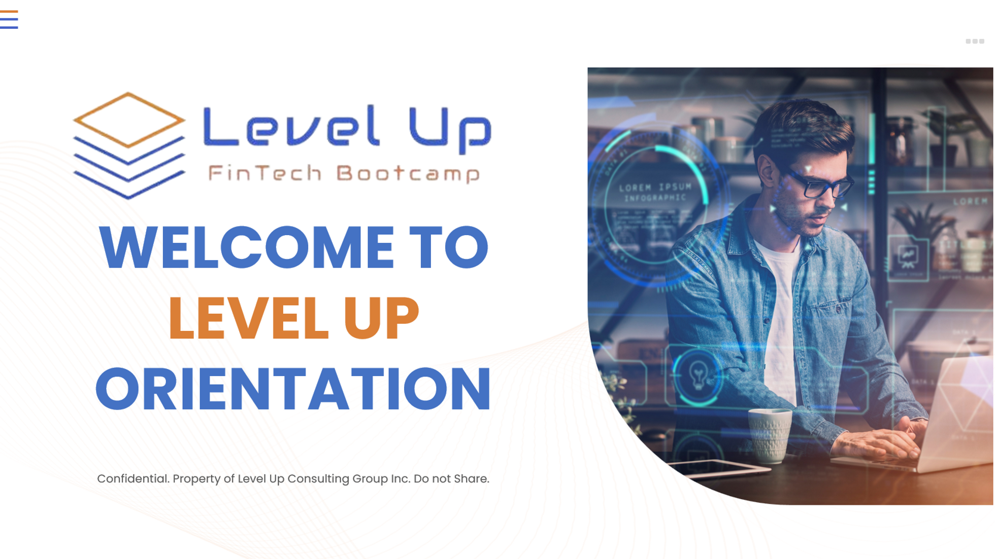 Level Up FinTech Bootcamp Orientation - Fall 2023